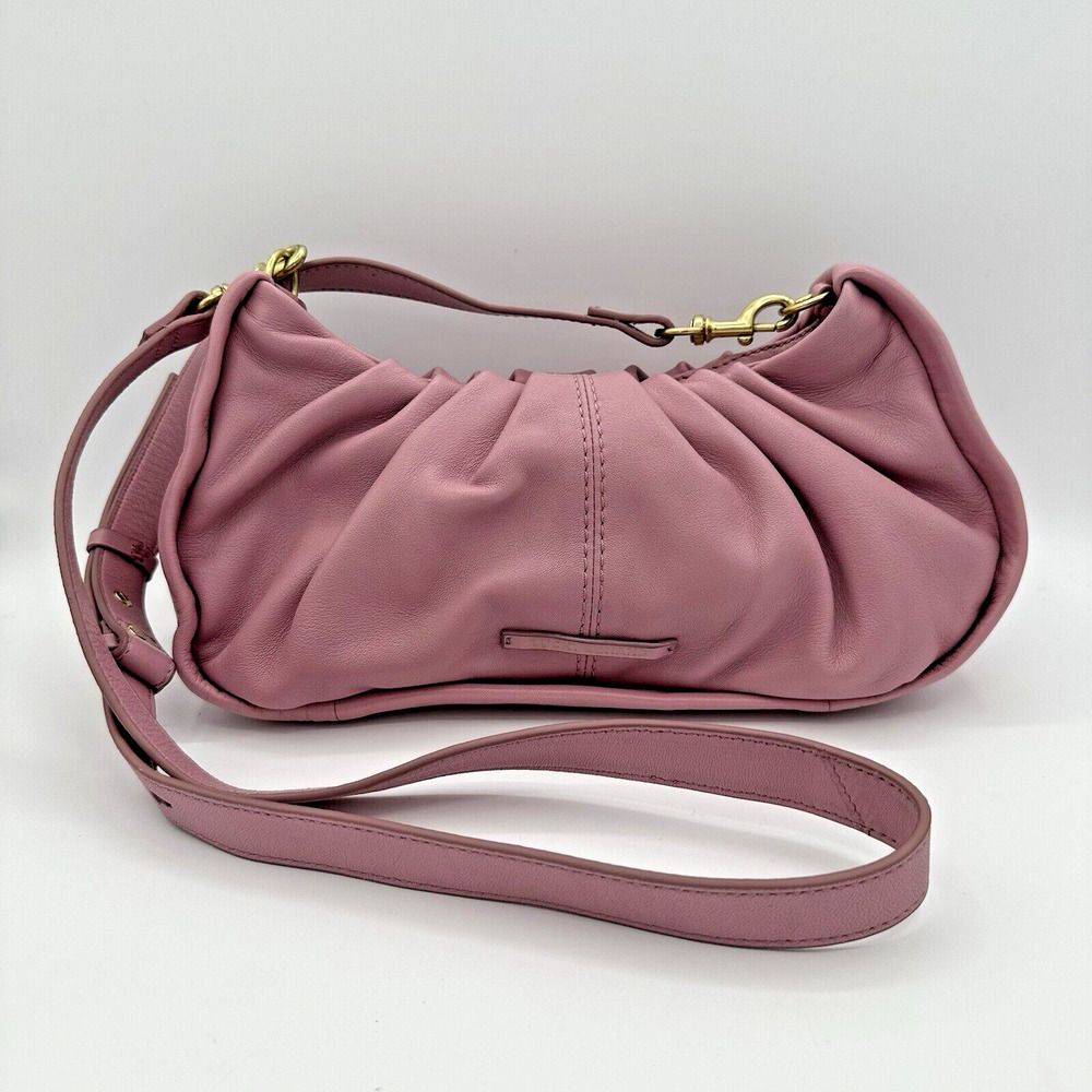 Lucky Brand Jixi Pink Leather Baguette Shoulder Bag Dainty Barbie Y2K Coquette